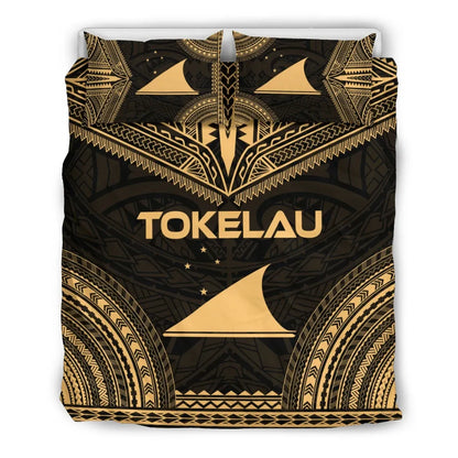 Tokelau Polynesian Chief Duvet Cover Set - Gold Version