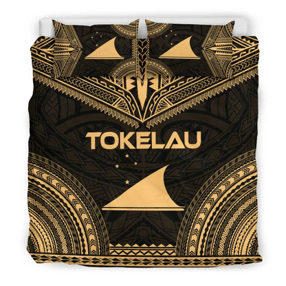 Tokelau Polynesian Chief Duvet Cover Set - Gold Version