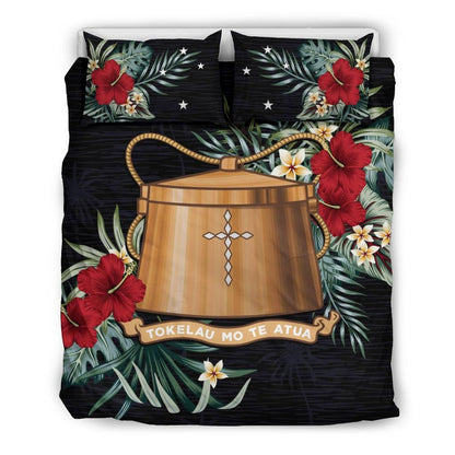 Tokelau Duvet Cover Set - Tokelau Coat Of Arms Hibiscus