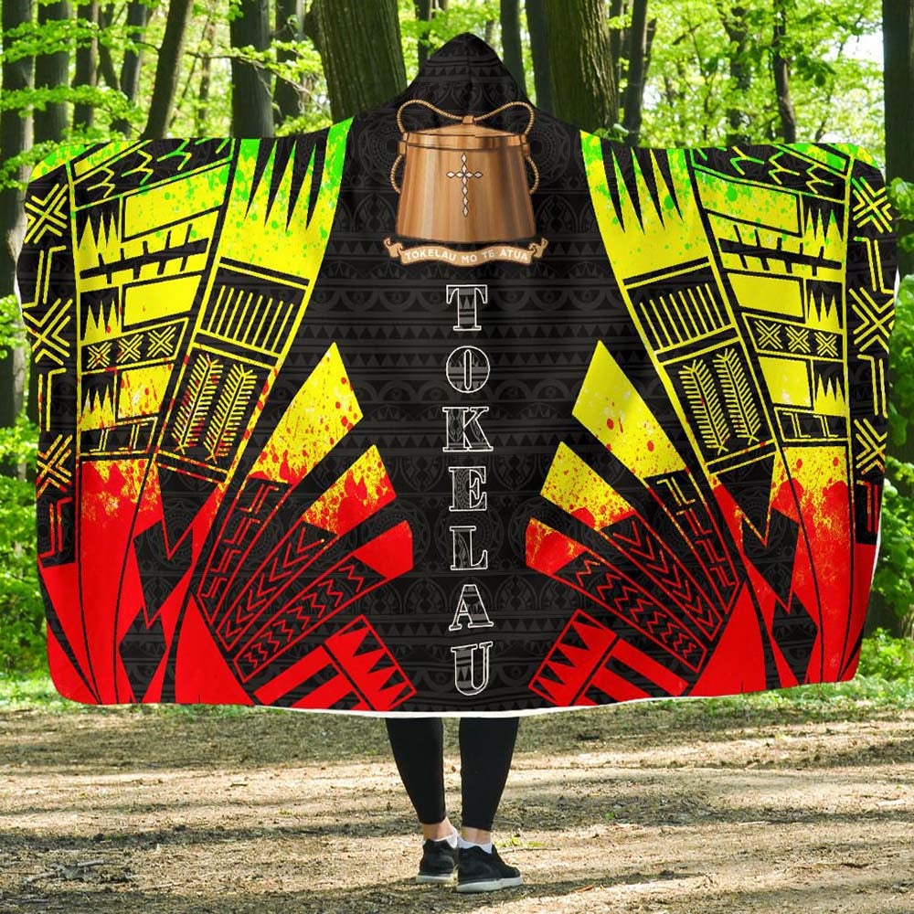 Tokelau Hooded Blanket - Polynesian Tattoo Reggae