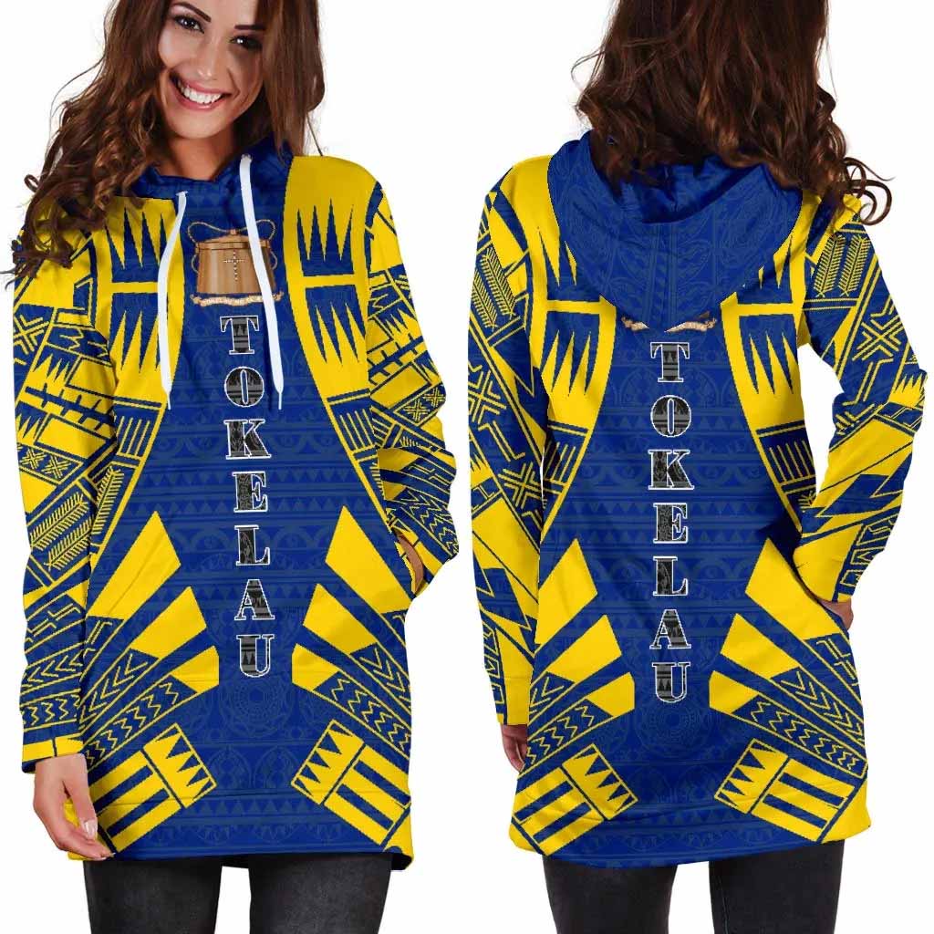 Tokelau Hoodie Dress - Polynesian Tattoo Flag