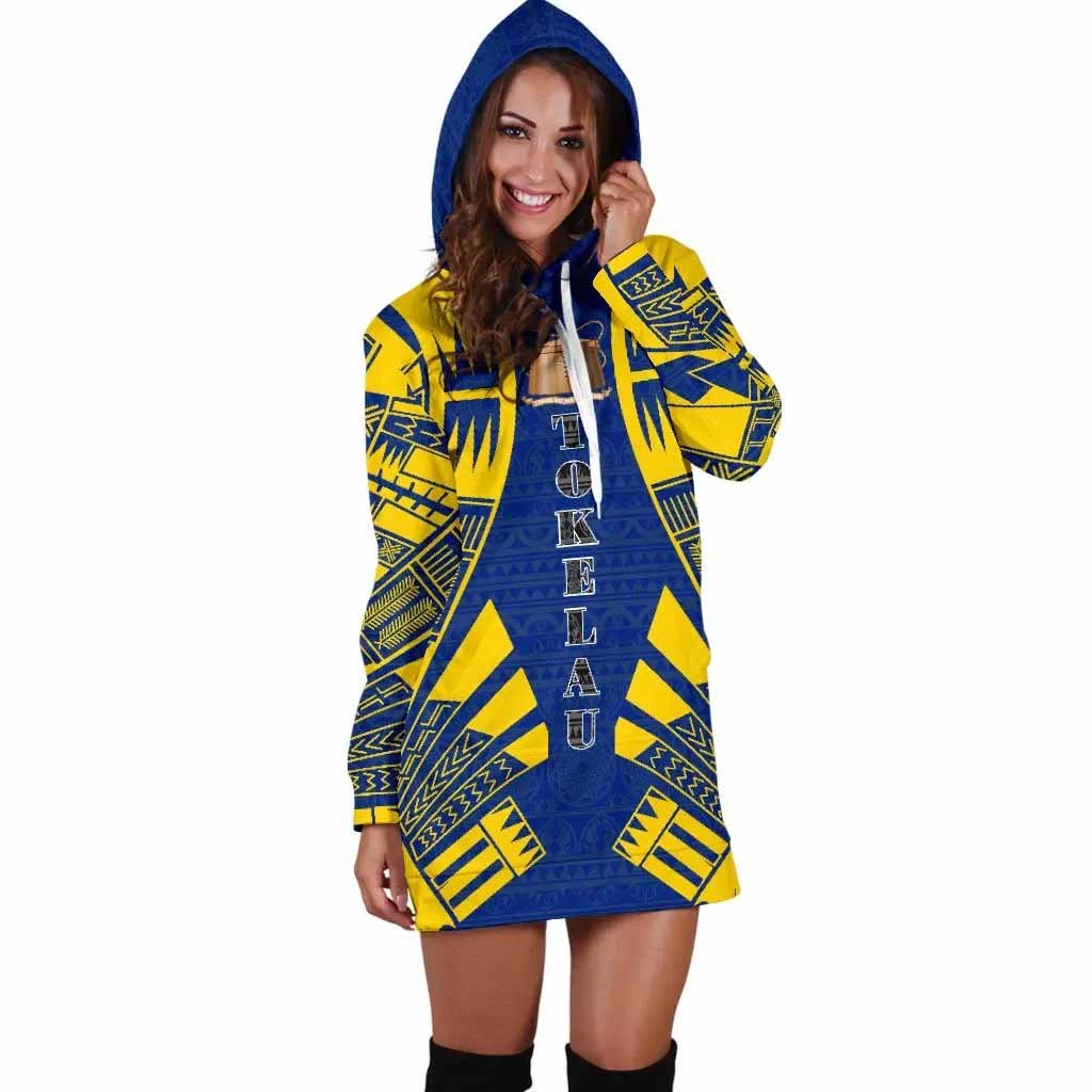 Tokelau Hoodie Dress - Polynesian Tattoo Flag