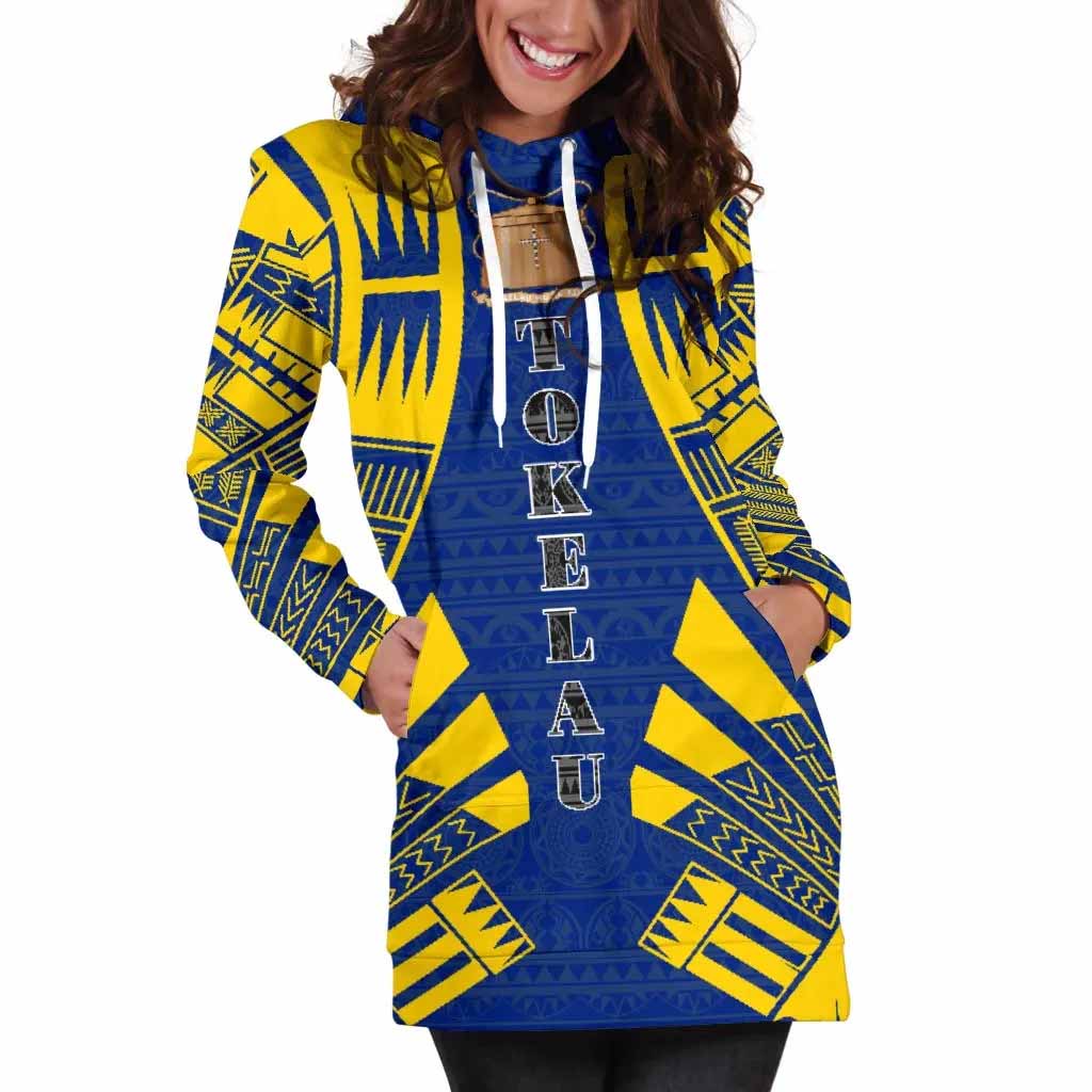 Tokelau Hoodie Dress - Polynesian Tattoo Flag