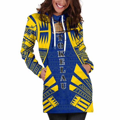 Tokelau Hoodie Dress - Polynesian Tattoo Flag