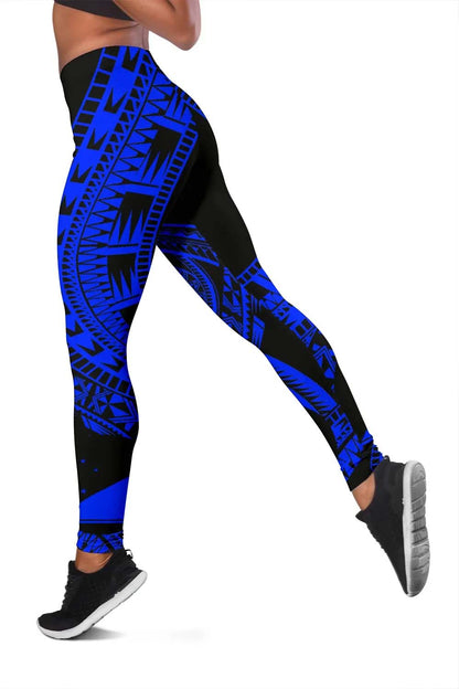 Tokelau Legging Polynesian Pattern Blue