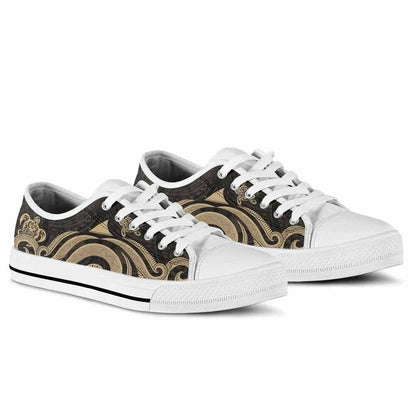 Tokelau Low Top Canvas Shoes - Gold Tentacle Turtle
