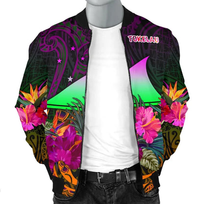 Tokelau Bomber Jacket - Summer Hibiscus