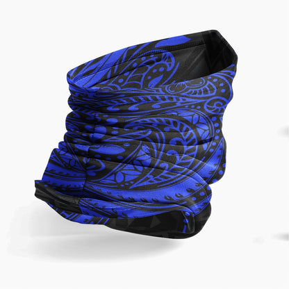 Tokelau Neck Gaiter - Floral Tattoo Blue