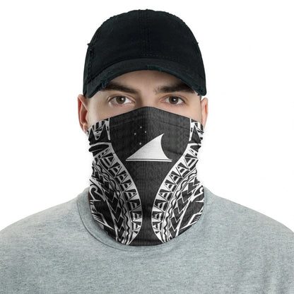Tokelau Neck Gaiter - Polynesian Pattern White