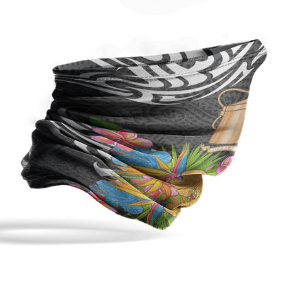 Tokelau Neck Gaiter - Tribal Floral Pattern