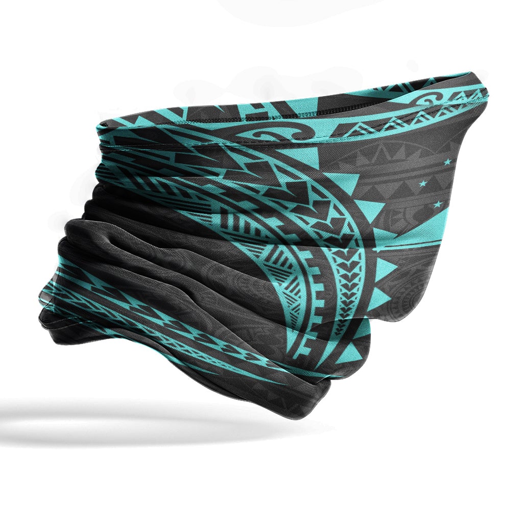 Tokelau Neck Gaiter - Tribal Pattern Turquoise