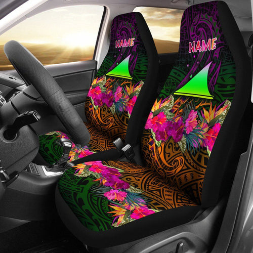 Tokelau Personalised Car Seat Covers - Summer Hibiscus