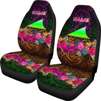 Tokelau Personalised Car Seat Covers - Summer Hibiscus