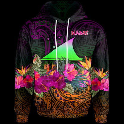 Tokelau Personalised Hoodie - Summer Hibiscus