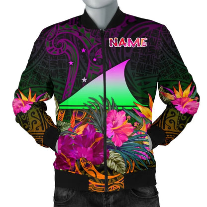 Tokelau Personalised Bomber Jacket - Summer Hibiscus