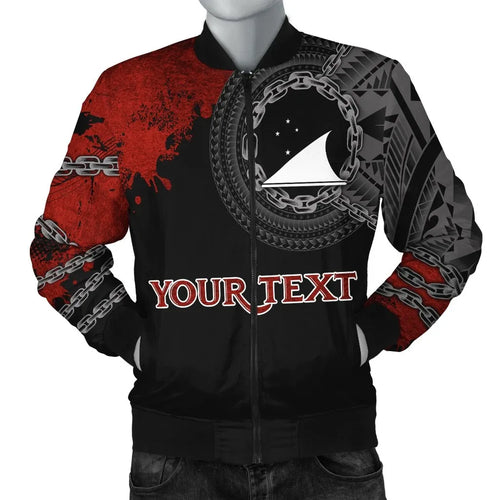 Tokelau Polynesian Personalised Bomber Jacket - Polynesian Chain Style