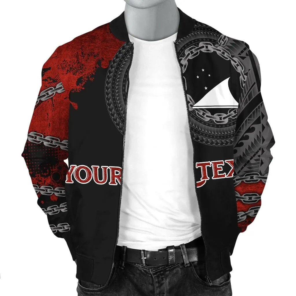 Tokelau Polynesian Personalised Bomber Jacket - Polynesian Chain Style