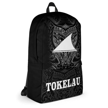 Tokelau Polynesian Backpack - White Tribal Pattern