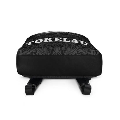 Tokelau Polynesian Backpack - White Tribal Pattern