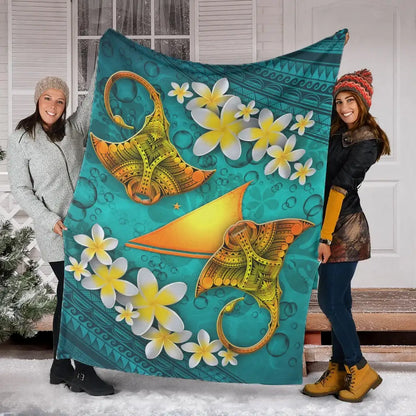 Tokelau Polynesian Blanket - Manta Ray Ocean