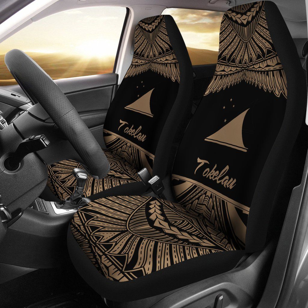 Tokelau Polynesian Car Seat Covers - Pride Gold Version
