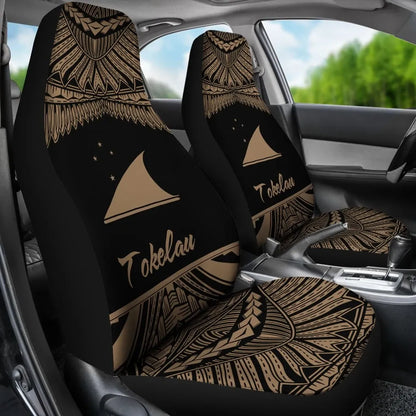 Tokelau Polynesian Car Seat Covers - Pride Gold Version