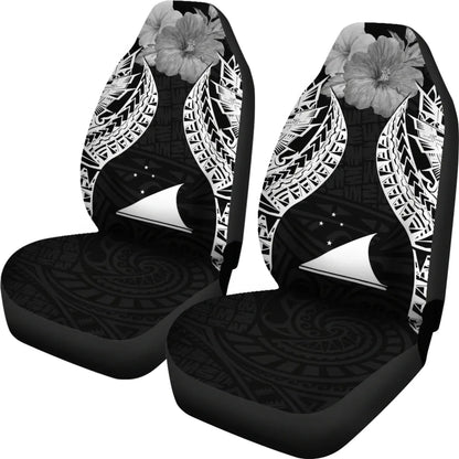 Tokelau Polynesian Car Seat Covers Pride Seal And Hibiscus Black