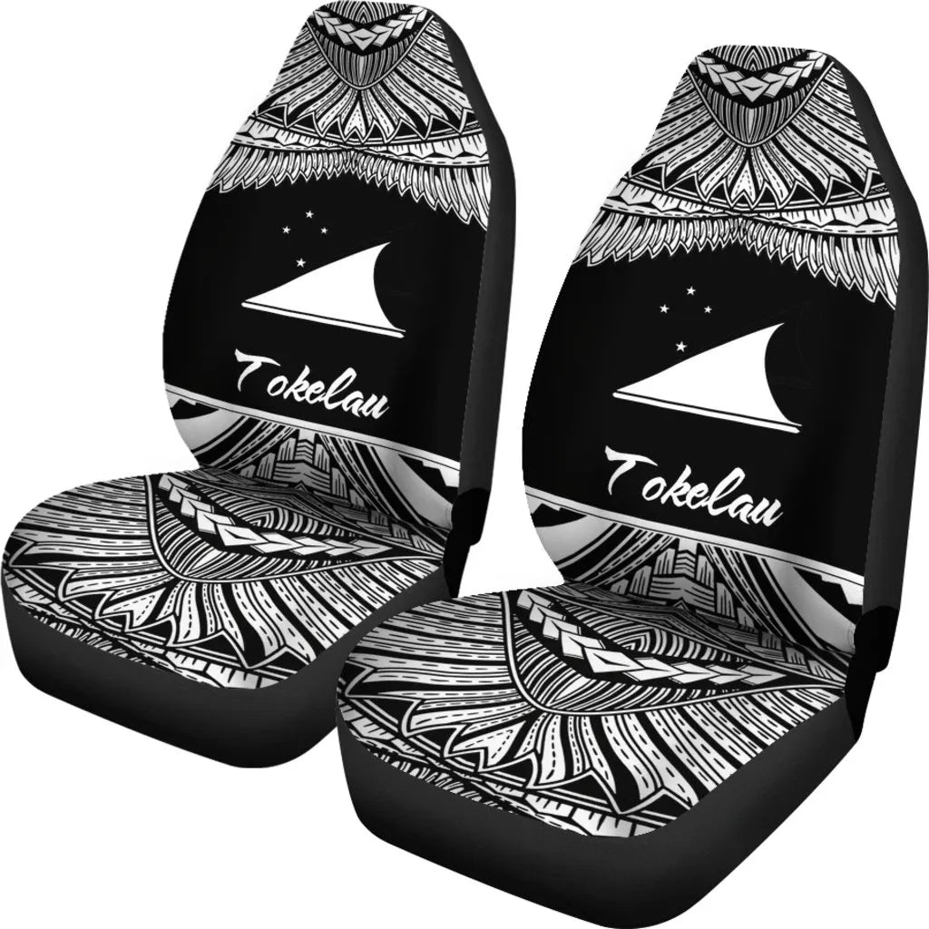 Tokelau Polynesian Car Seat Covers - Pride White Version