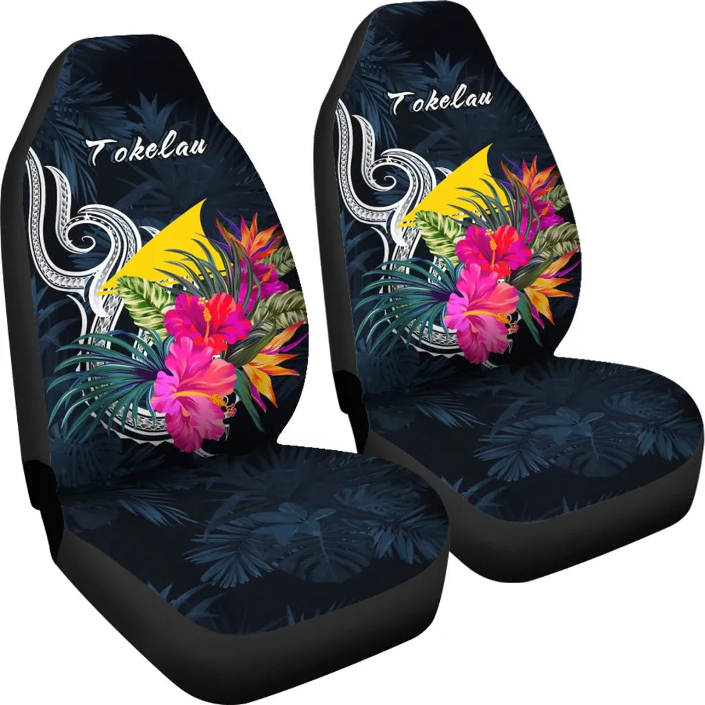 Tokelau Polynesian Car Seat Covers - Tropical Flower