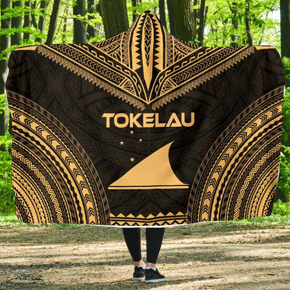 Tokelau Polynesian Chief Hooded Blanket - Gold Version