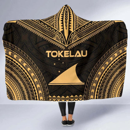 Tokelau Polynesian Chief Hooded Blanket - Gold Version