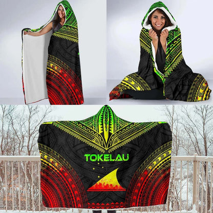Tokelau Polynesian Chief Hooded Blanket - Reggae Version