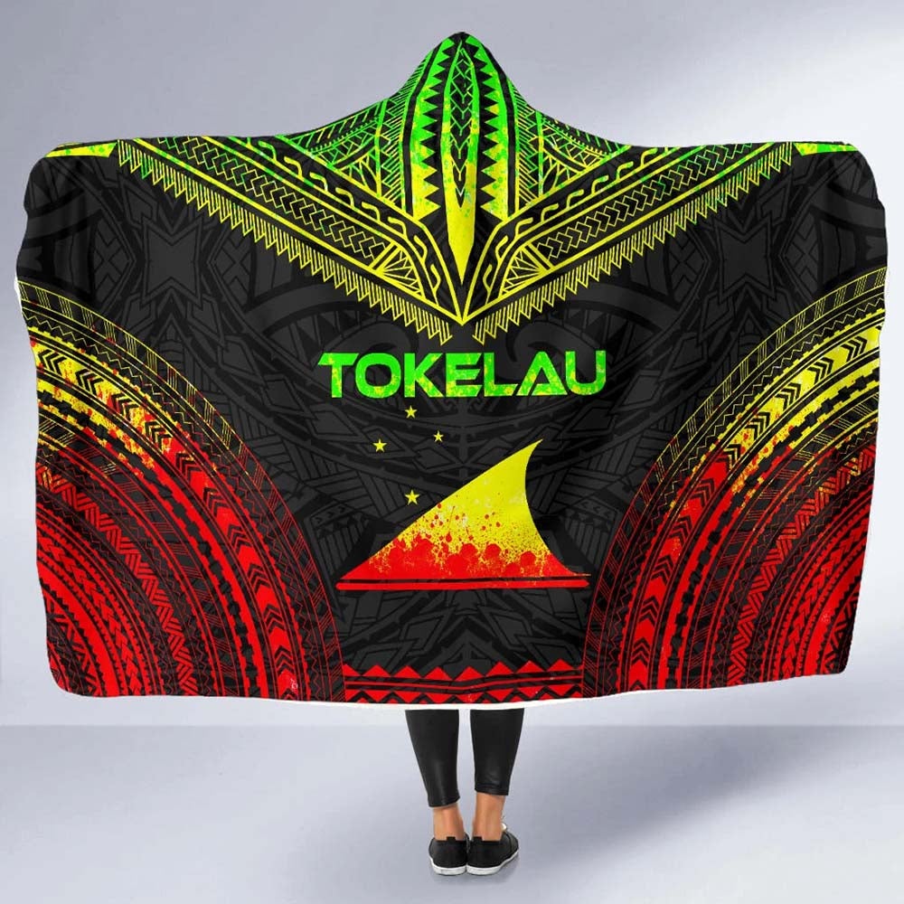 Tokelau Polynesian Chief Hooded Blanket - Reggae Version