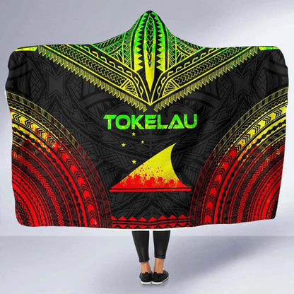 Tokelau Polynesian Chief Hooded Blanket - Reggae Version