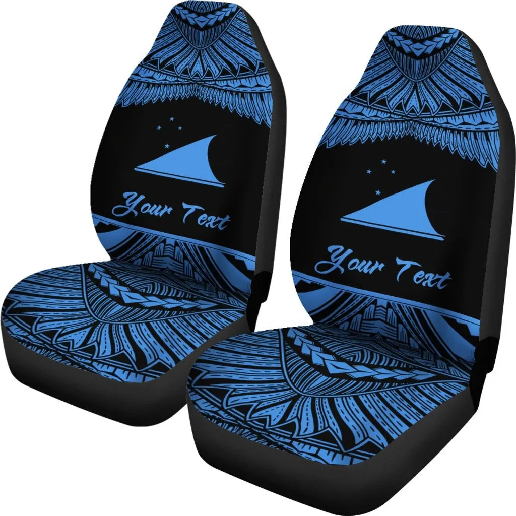 Tokelau Polynesian Custom Personalised Car Seat Covers - Pride Blue Version