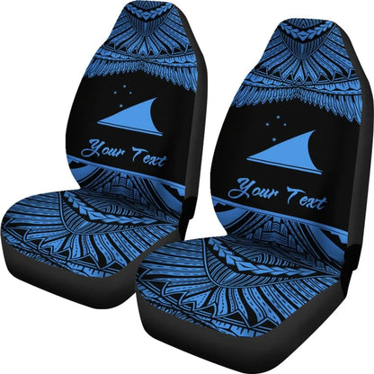 Tokelau Polynesian Custom Personalised Car Seat Covers - Pride Blue Version