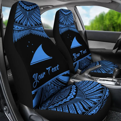 Tokelau Polynesian Custom Personalised Car Seat Covers - Pride Blue Version
