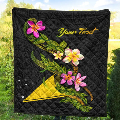 Tokelau Polynesian Custom Personalised Quilt - Plumeria Tribal