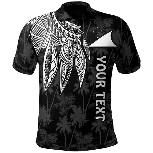 Tokelau Polynesian Personalised Polo - Polynesian Wings (White)