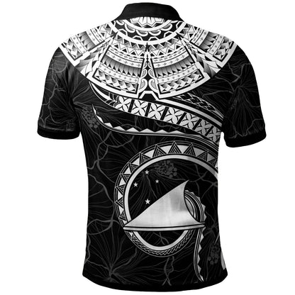 Tokelau Polynesian Personalised Polo Shirt - Tokelau Waves (White)