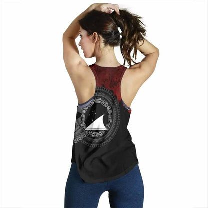 Tokelau Polynesian Personalised Women Racerback Tank - Polynesian Chain Style