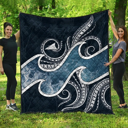 Tokelau Polynesian Premium Quilt - Ocean Style