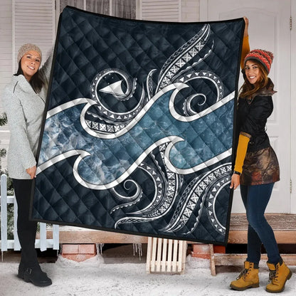 Tokelau Polynesian Premium Quilt - Ocean Style