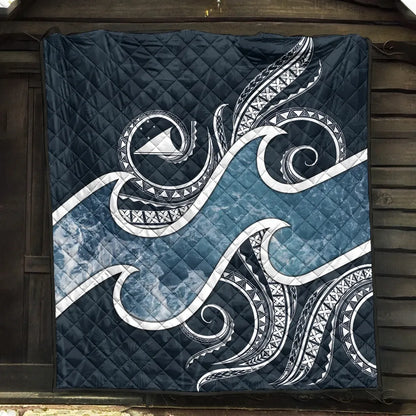 Tokelau Polynesian Premium Quilt - Ocean Style