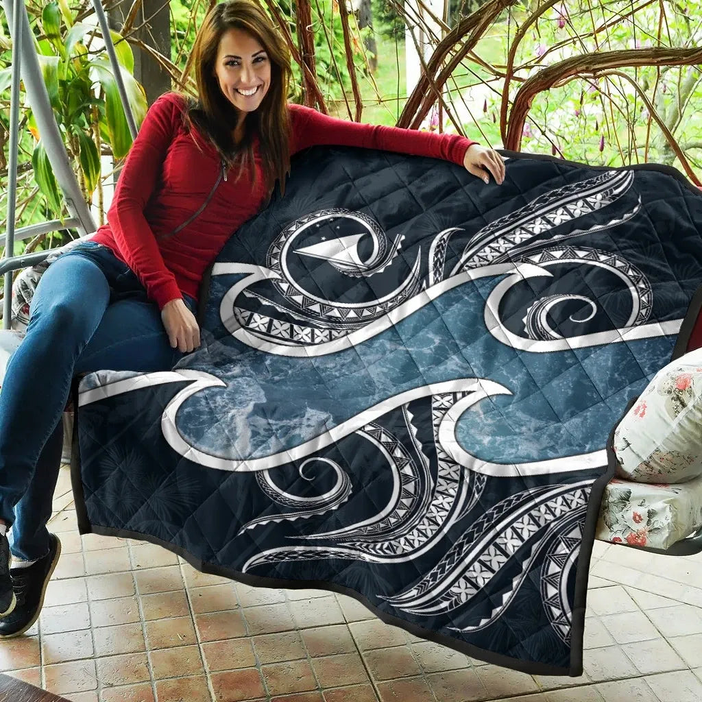 Tokelau Polynesian Premium Quilt - Ocean Style