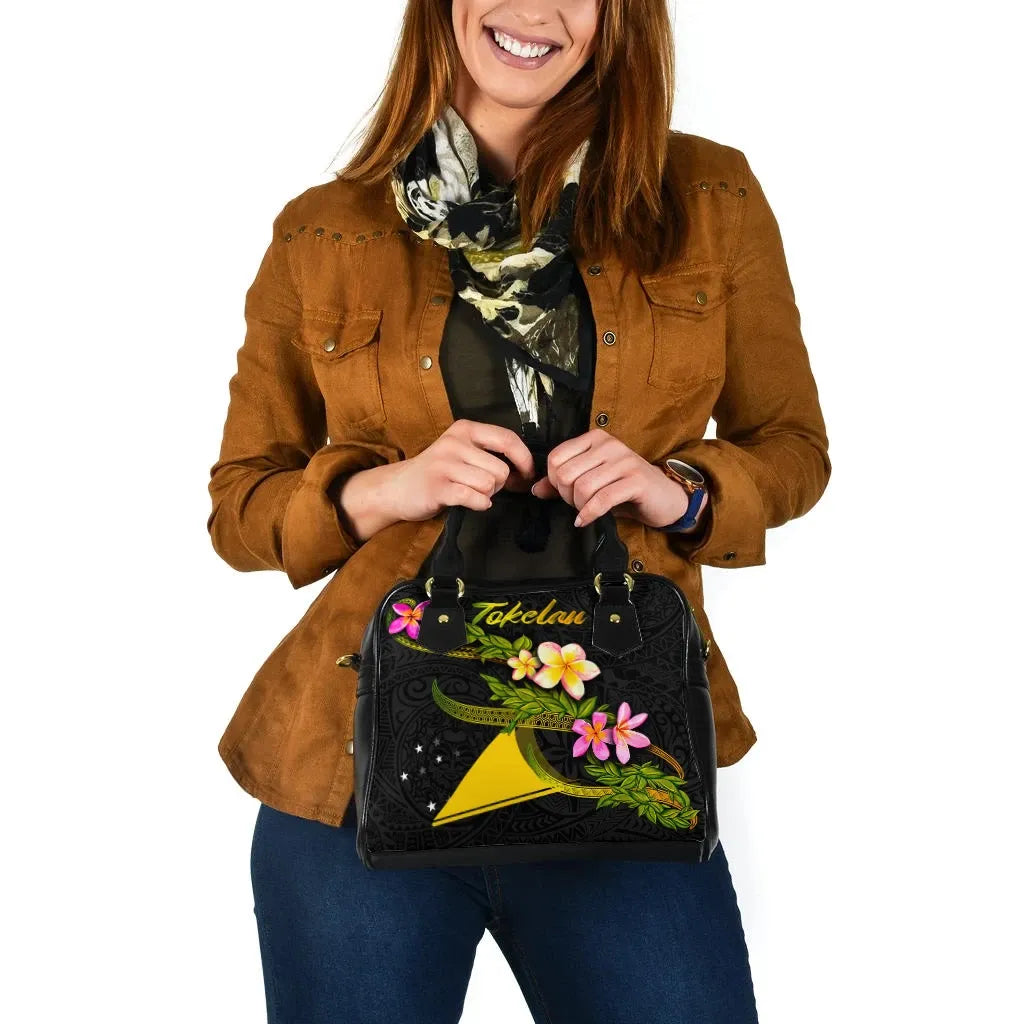 Tokelau Polynesian Shoulder Handbag - Plumeria Tribal