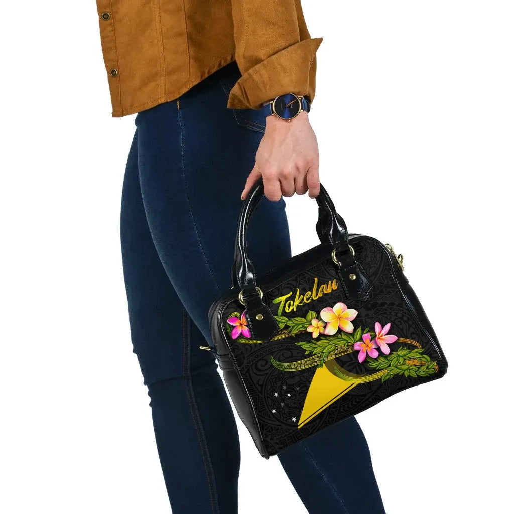 Tokelau Polynesian Shoulder Handbag - Plumeria Tribal