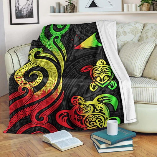 Tokelau Premium Blanket - Reggae Tentacle Turtle