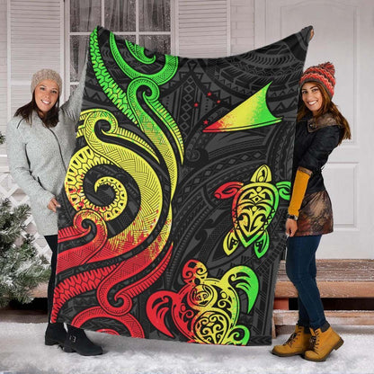 Tokelau Premium Blanket - Reggae Tentacle Turtle