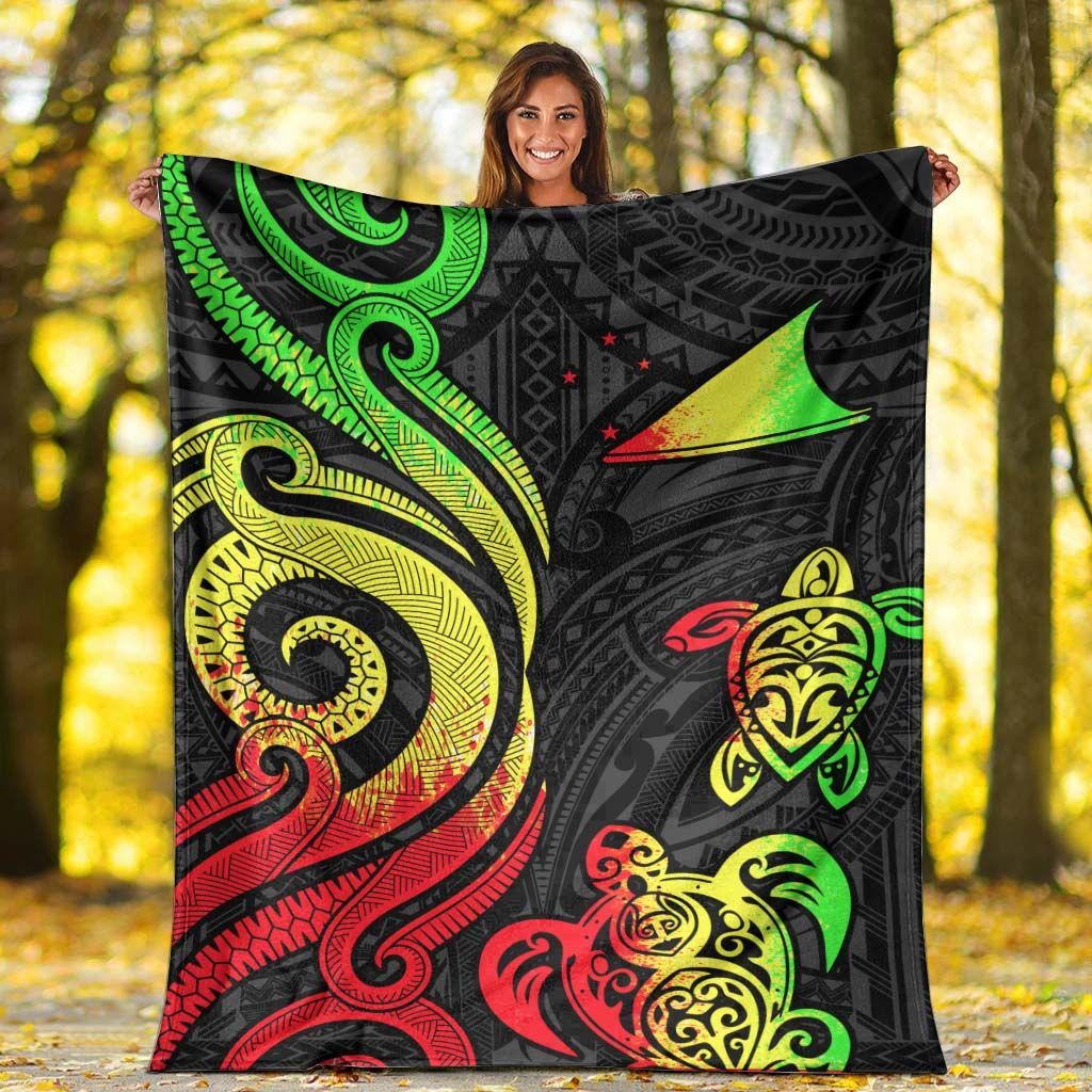 Tokelau Premium Blanket - Reggae Tentacle Turtle